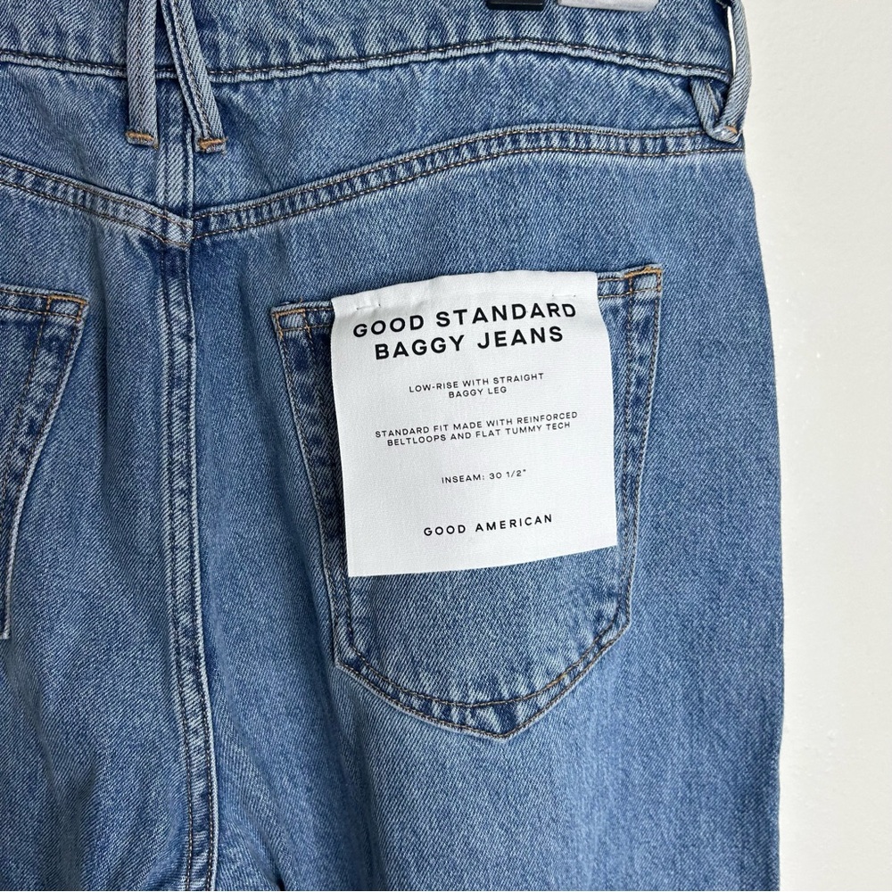 NWT Good American Good Standard Baggy Straight Leg Slouchy Jean 100% Cotton 6/28 - Picture 12 of 16